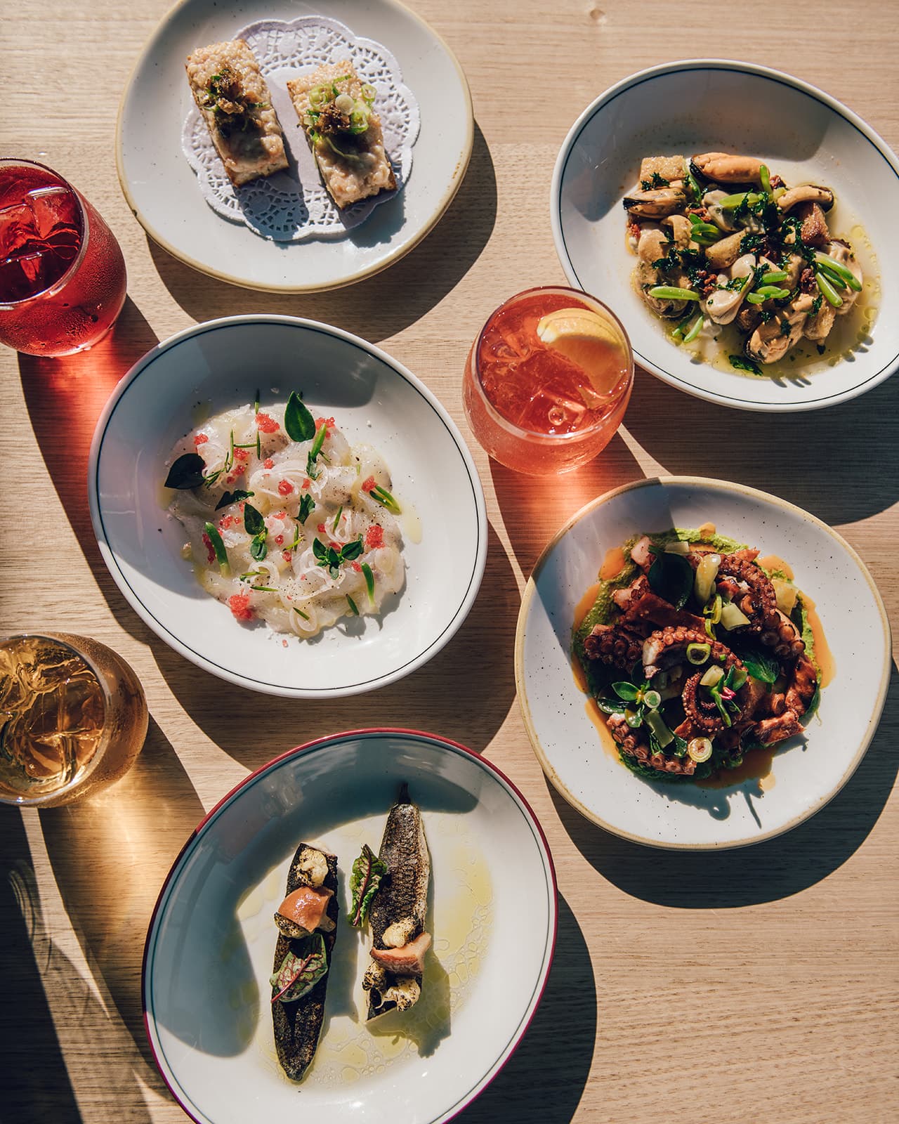 Seafood dishes at Sodafish