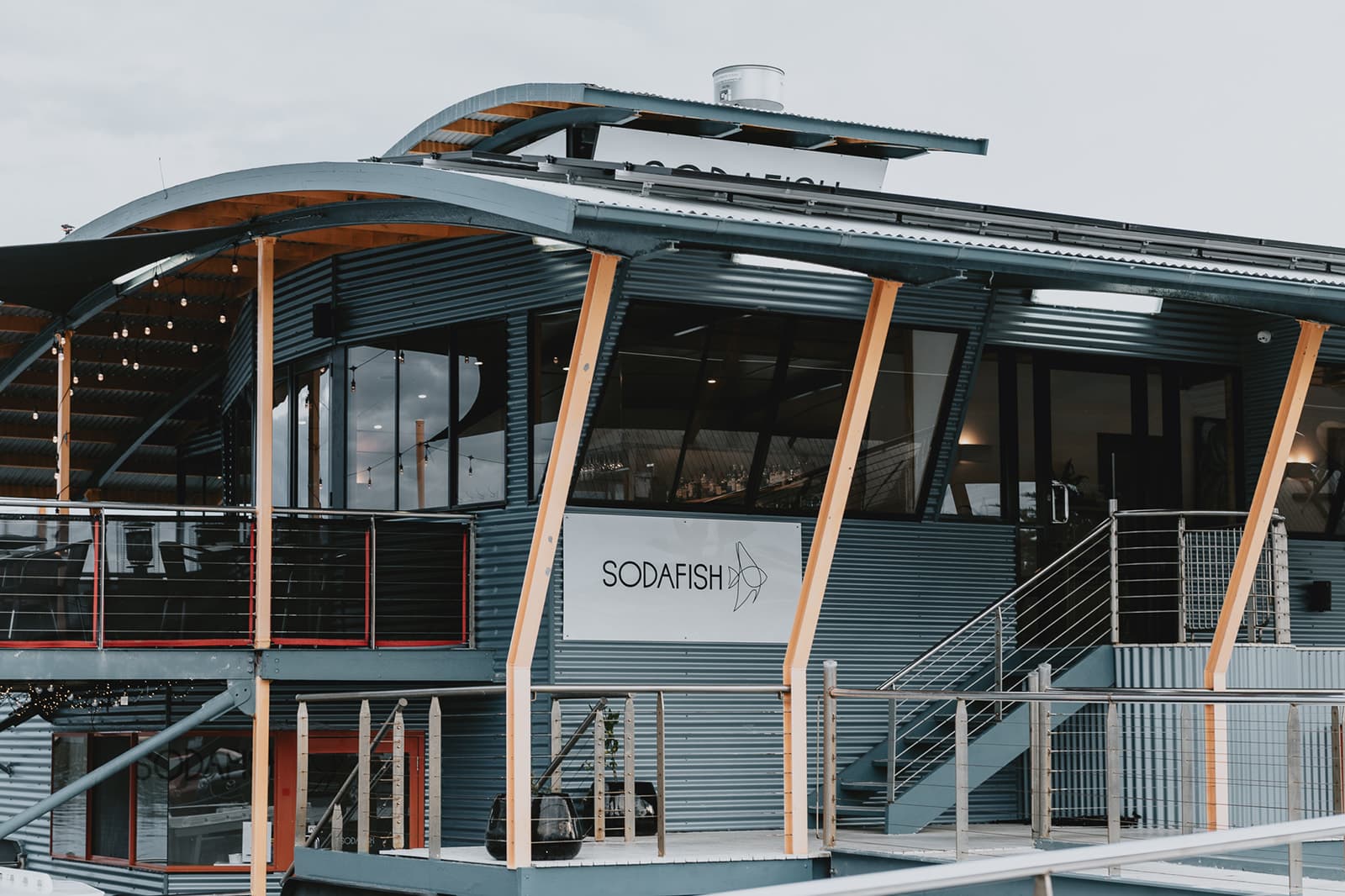 Sodafish restaurant on the waterfront at Lakes Entrance